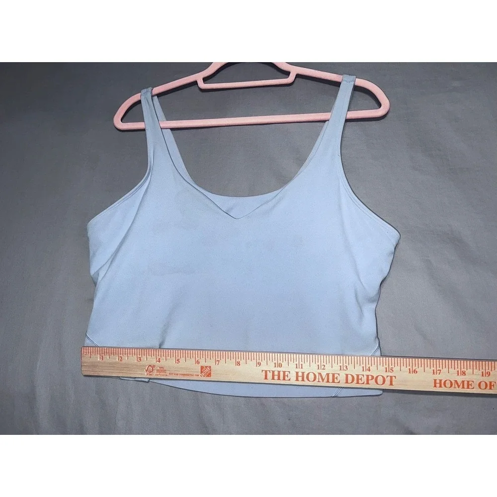 Lululemon Align Tank Top Light Blue Nulu Yoga Crop Bra Top